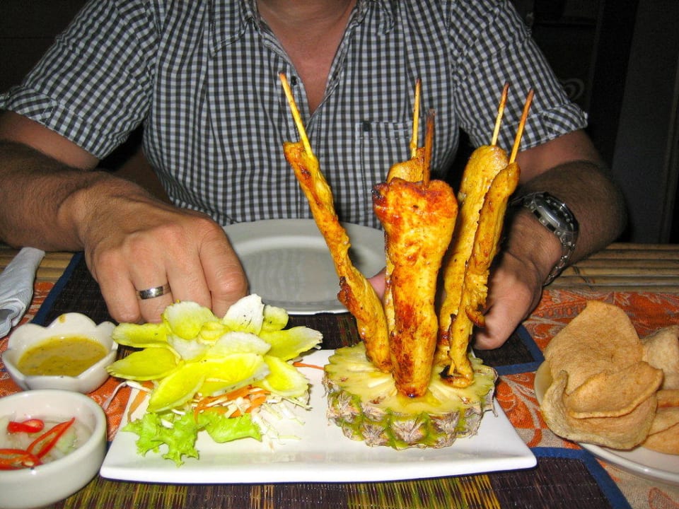 Chicken-Satay-Spieße La Flora Khao Lak