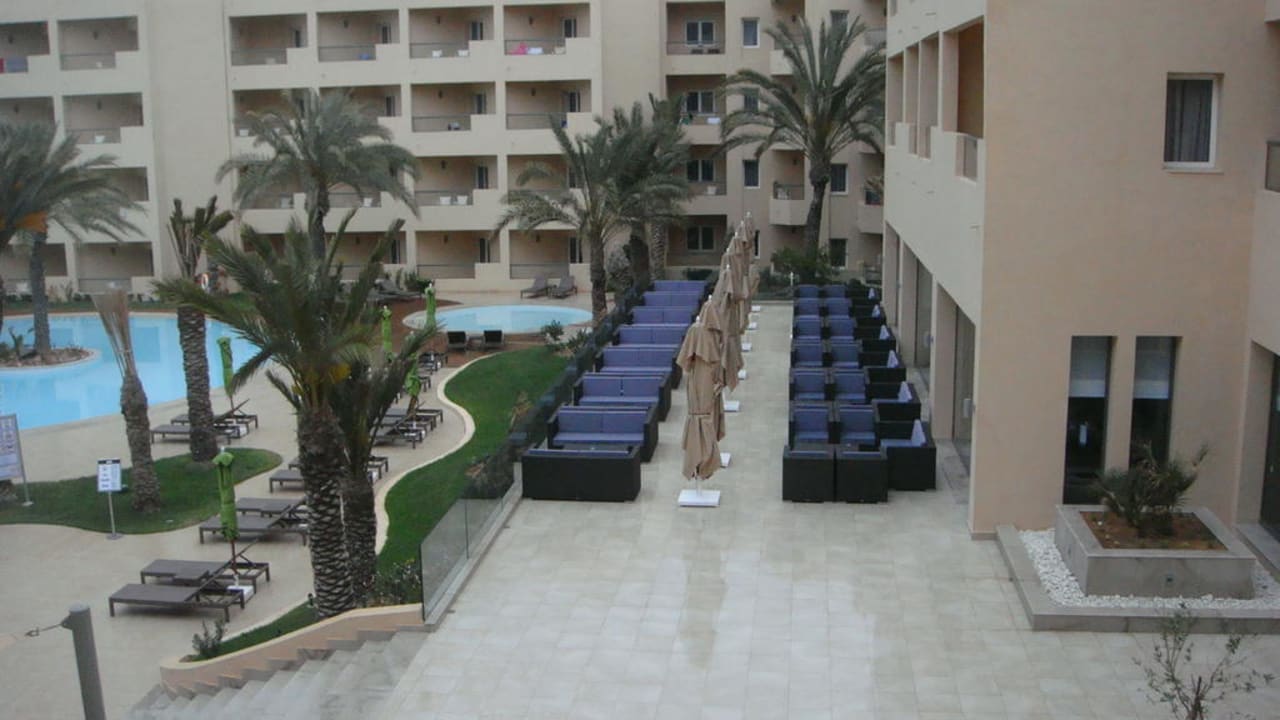 Ausblick vom Balkon  Hotel Rosa Beach