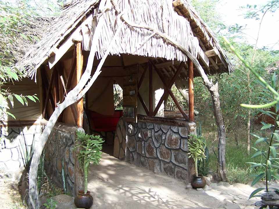 Eingangsbereich Aruba-Mara Camp