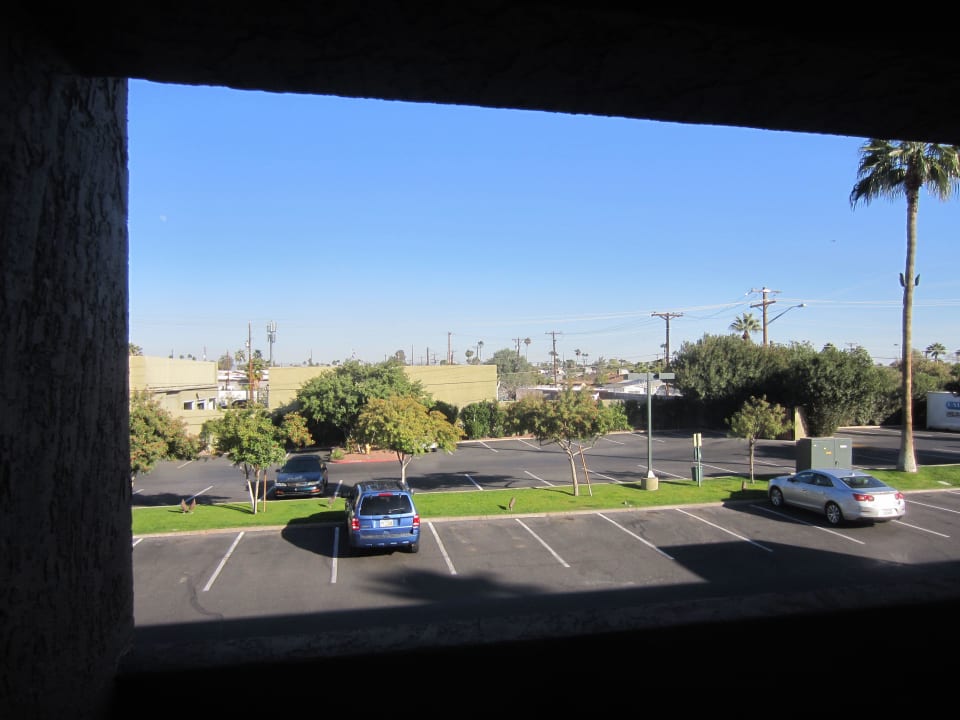 Blick vom Gang im OG Hotel 3 Palms