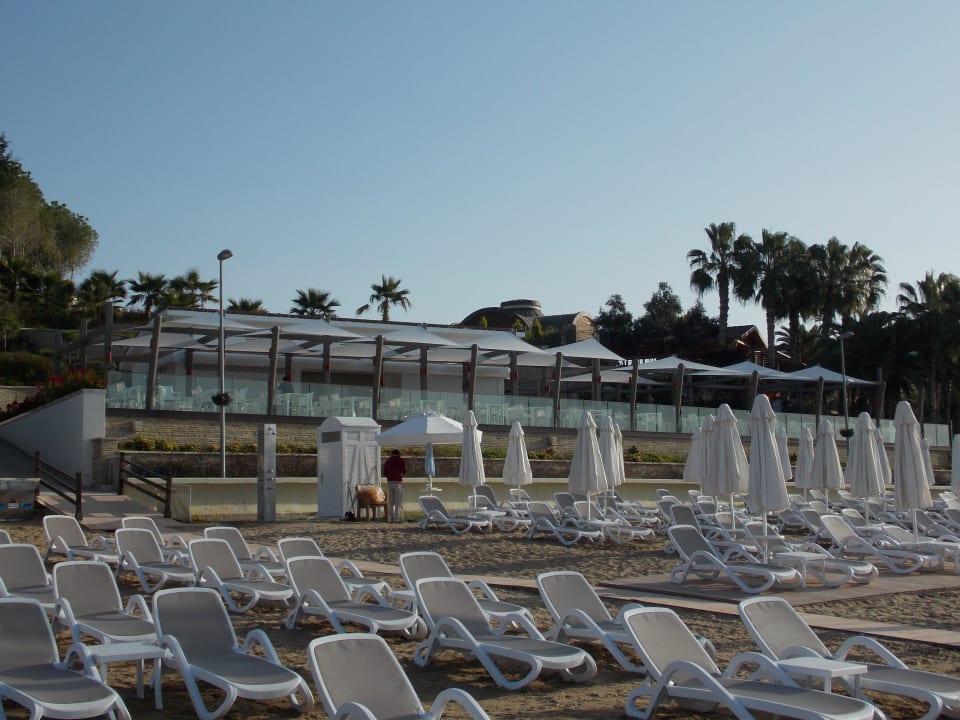 Die Strandbar im Hintergrund (früh morgens) The Sense Deluxe Hotel