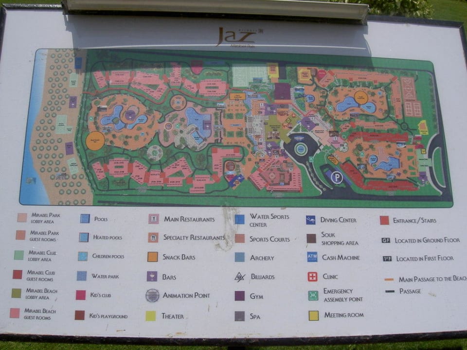 Übersichtskarte Jaz Mirabel Park & Club