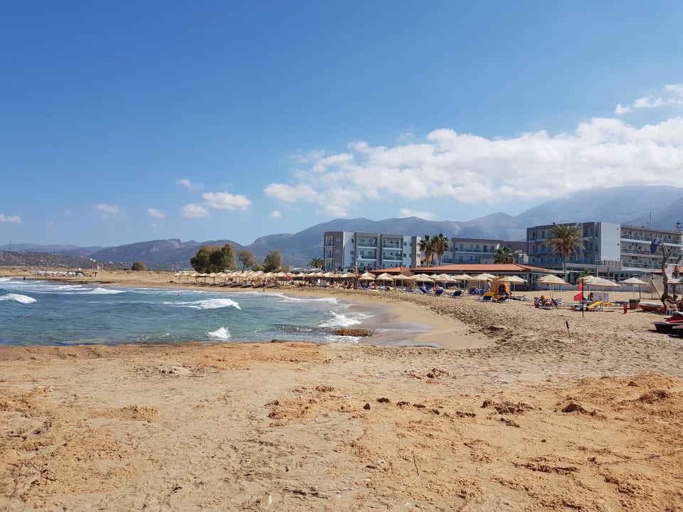 Blick vom Strand zum Hotel allsun Hotel Carolina Mare