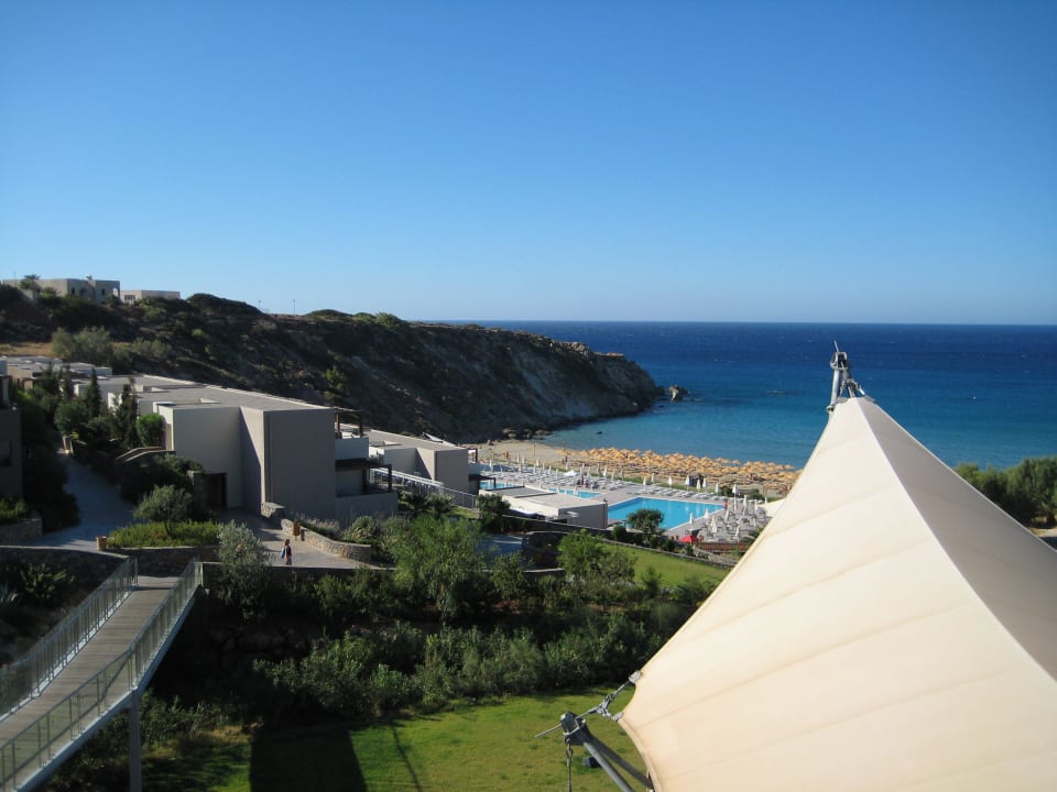 Ausblick von der Bar Atlantica Mikri Poli Crete