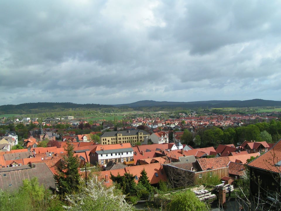 Ausblick auf Blankenburg aus dem Zimmer Hotel Obere Mühle