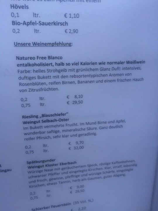 Weinauswahl Romantischer Winkel RoLigio® & Wellness Resort