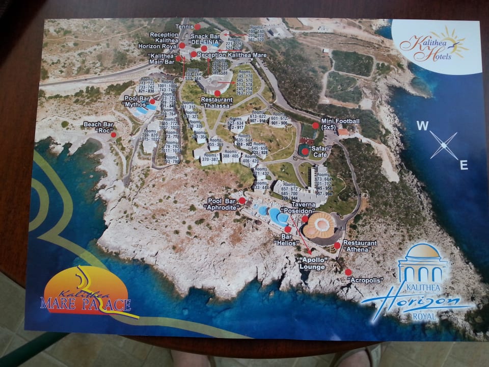 Übersichtsplan der Hotelanlage Hotel Kalithea Horizon Royal