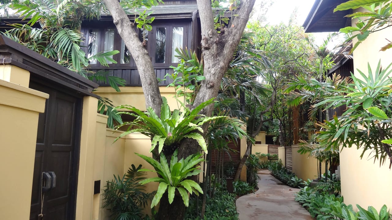 Anlage mit Dorfcharakter und vielen Pflanzen Buri Rasa Village Samui Adults Only Resort