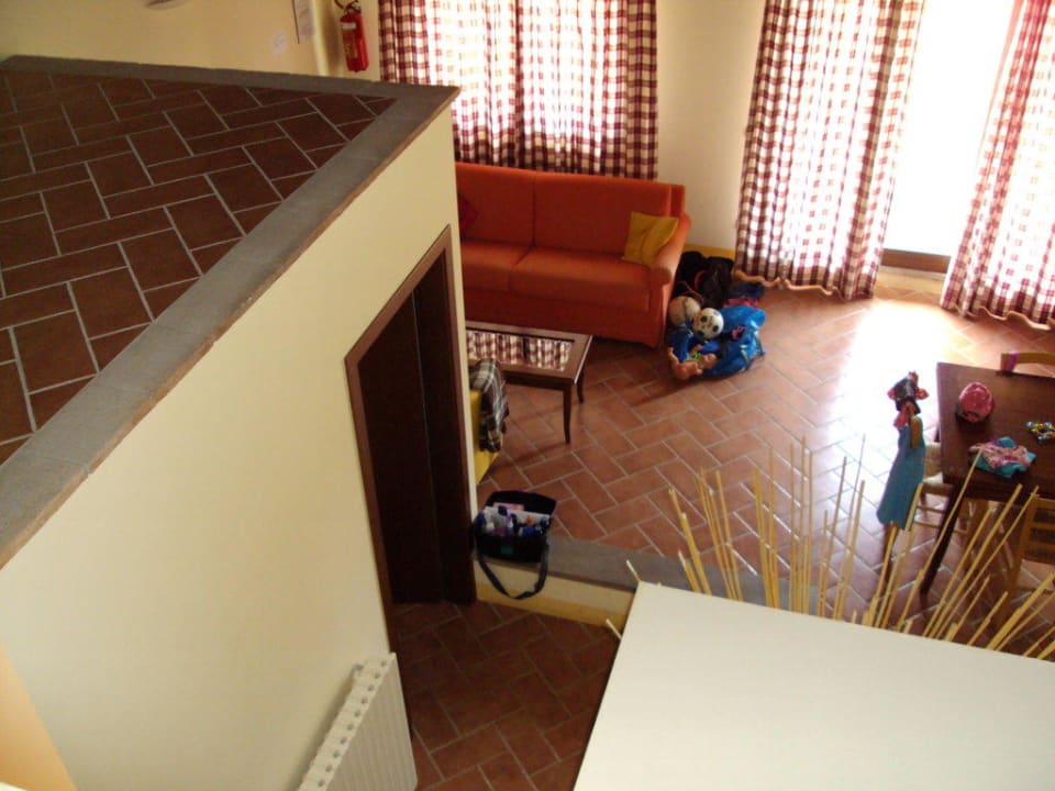 Blick von Galerie hinunter Hotel la Sorgente