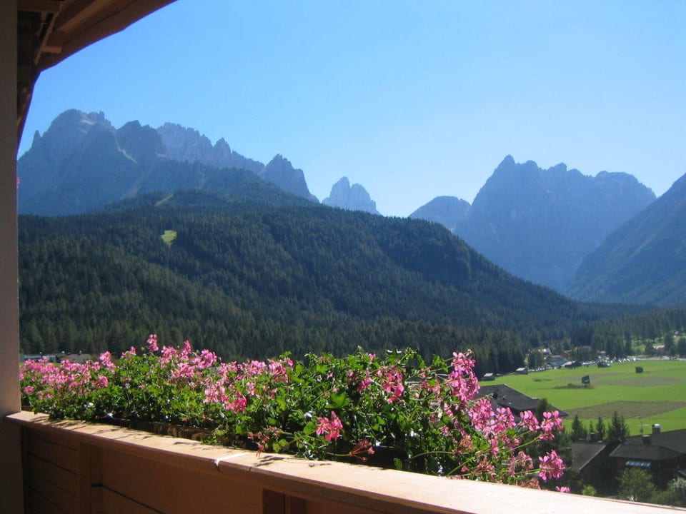 Ausblick unseres Zimmers Biovita Hotel Alpi