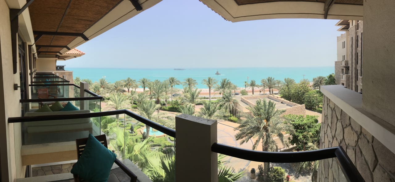 Ausblick Zimmer Meerblick 3. Etage Sofitel Dubai The Palm Resort & Spa