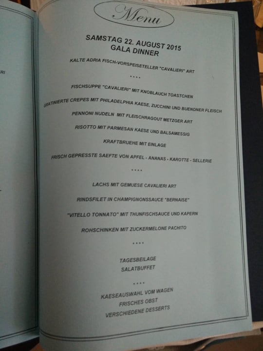 Gala-Dinner Hotel Cavalieri Palace