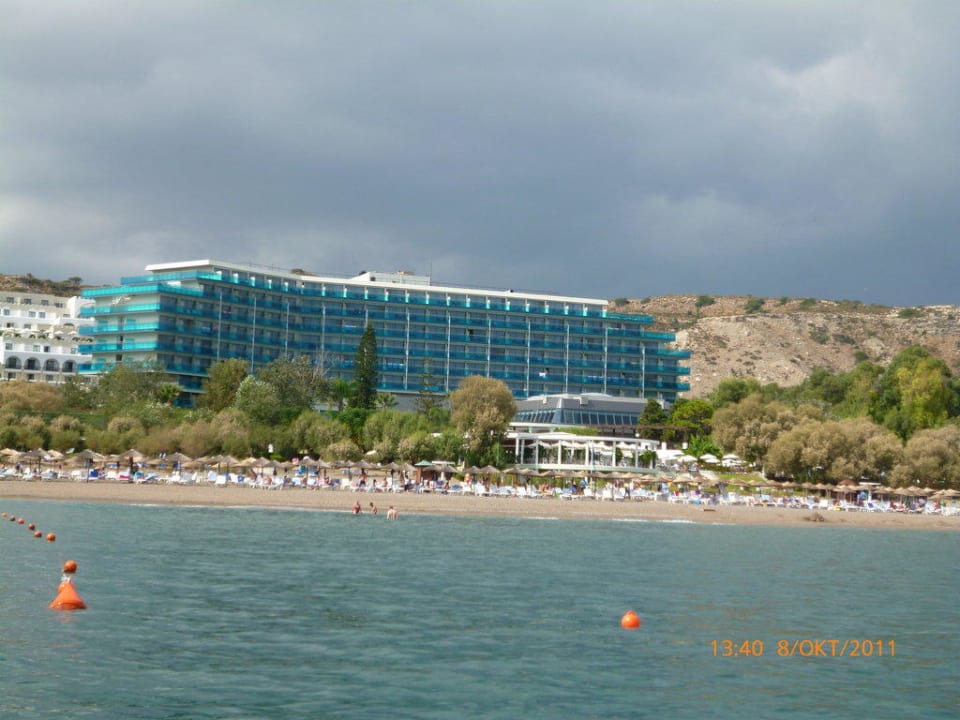 Blick vom Meer Hotel Calypso Beach