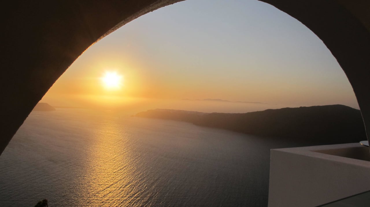 Sonnenuntergang von unserem Balkon Regina Mare