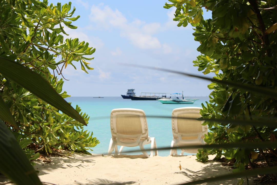 Kleiner privat Strand Kuramathi Maldives