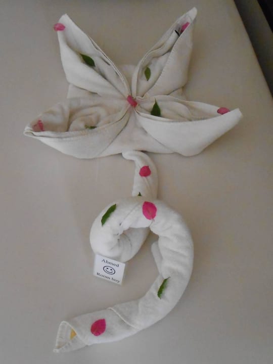 Handtuchgestaltung der Zimmerboys Steigenberger Coraya Beach - Adults only