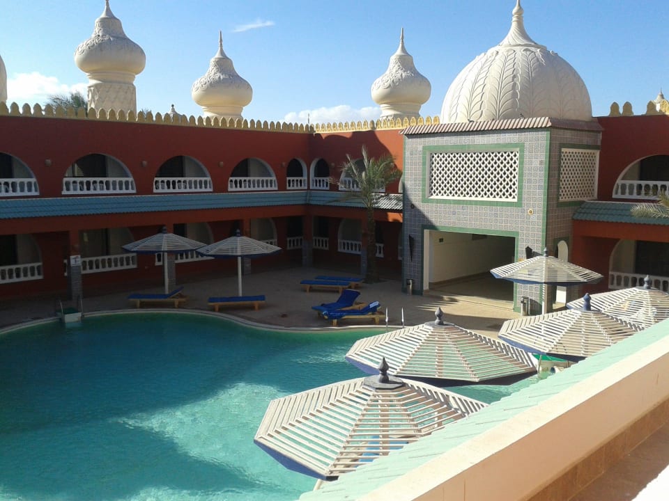Blick vom Balkon Pickalbatros Alf Leila Wa Leila Resort - Neverland Hurghada