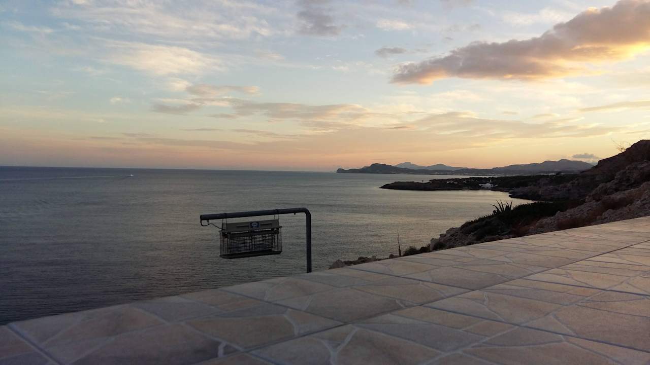 Aussicht beim Essen Hotel Kalithea Horizon Royal
