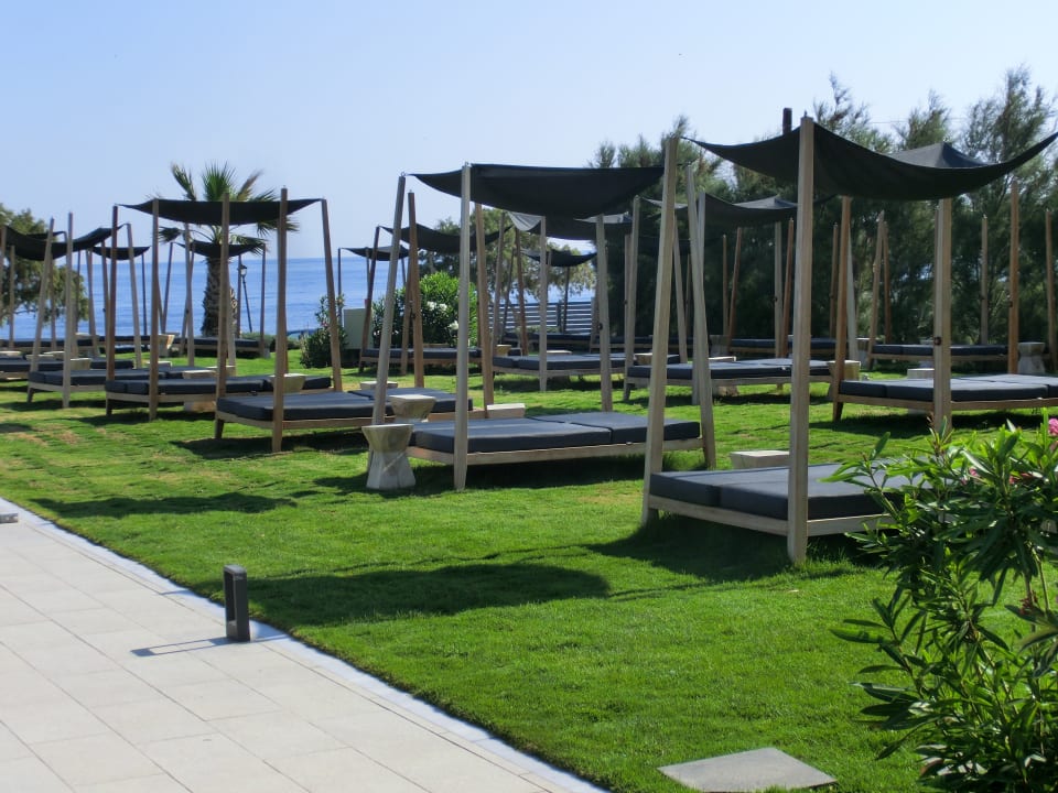 Es gab auch noch Liegen mit Sonnenschirmen TUI BLUE Insula Alba