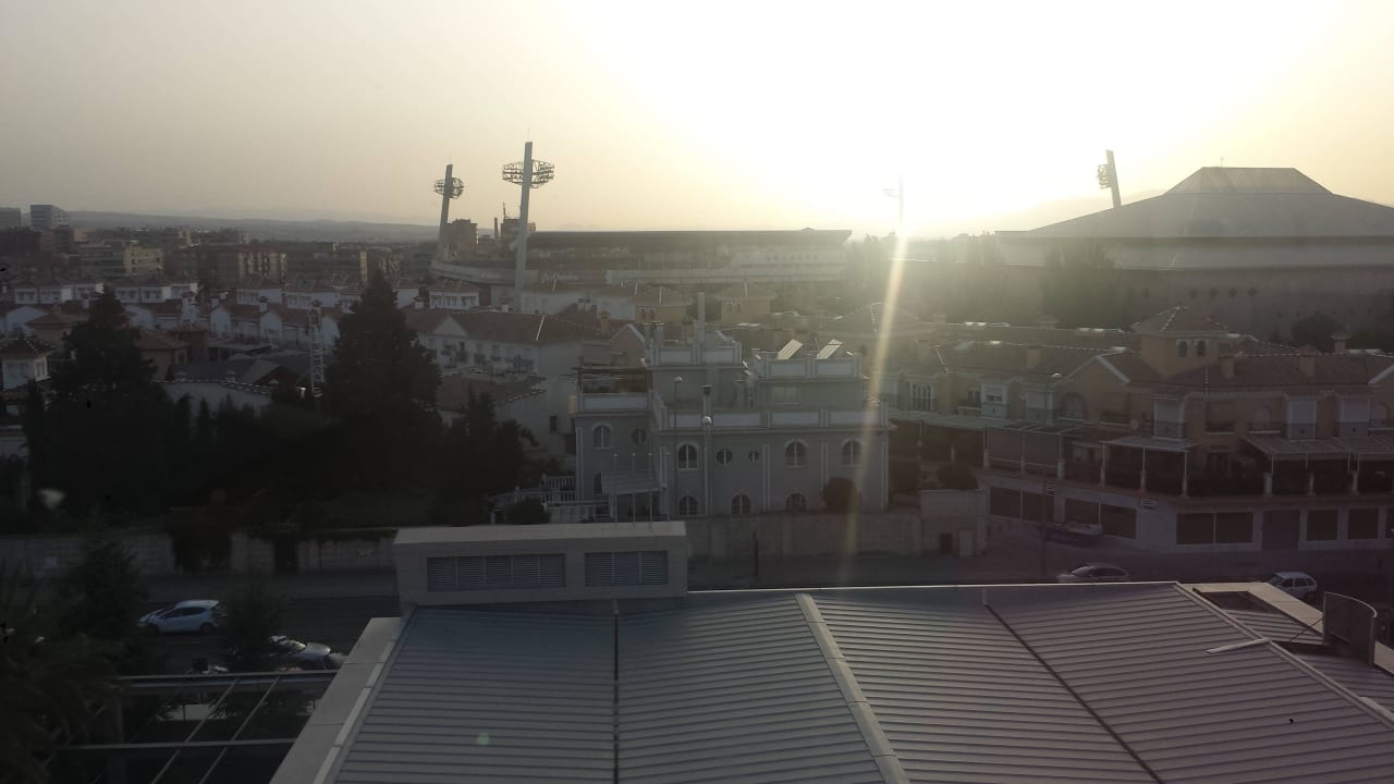 Blick auf das Stadion aus dem Aufzug Hotel Abades Nevada Palace
