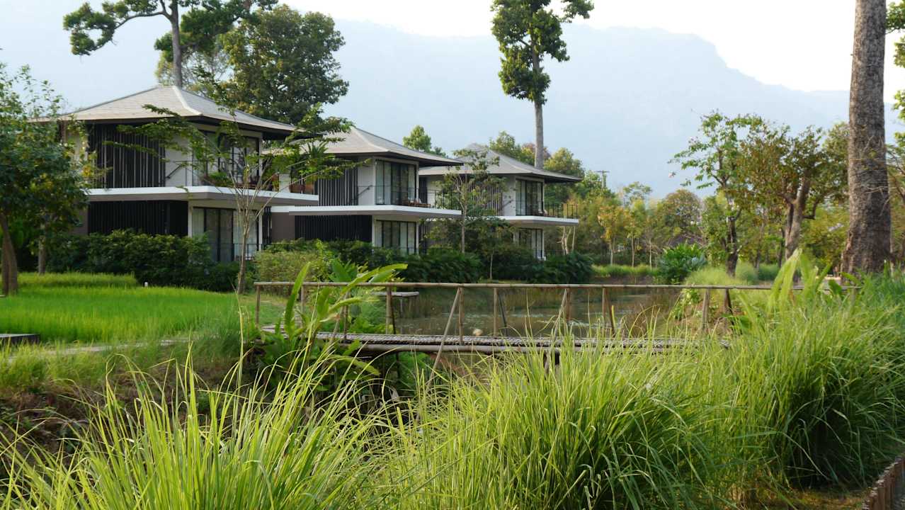 Die Häuser der zweiten Reihe The River Resort Champasak