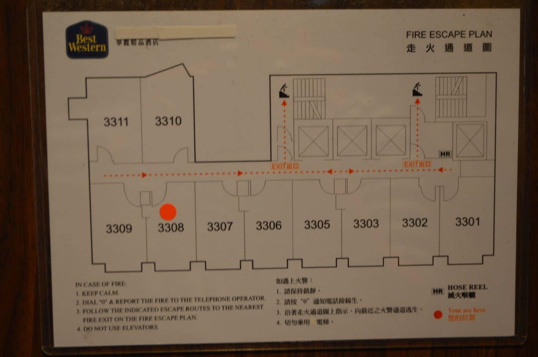 Floorplan Best Western Hotel Causeway Bay