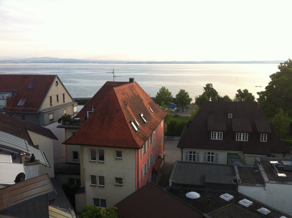 Ausblick vom 5. Stock auf den Bodensee Hotel City Krone