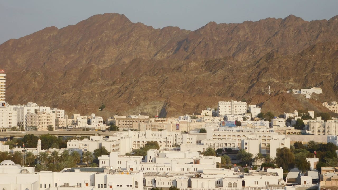 Blick vom Hotel über Muskat Hotel Al Falaj