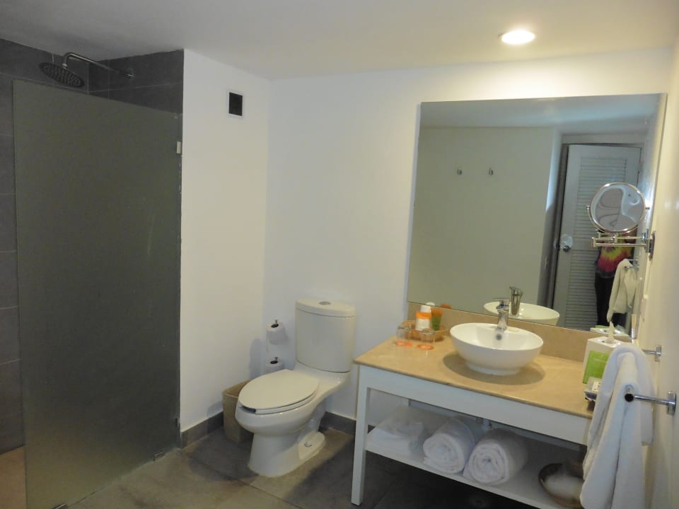Ein Blick ins Bad, geräumig mit begehbarer Dusche Sunscape Puerto Plata