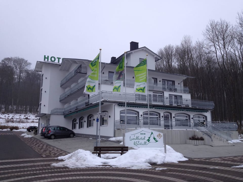 Blick aus Richtung Stadt Landhotel Kristall