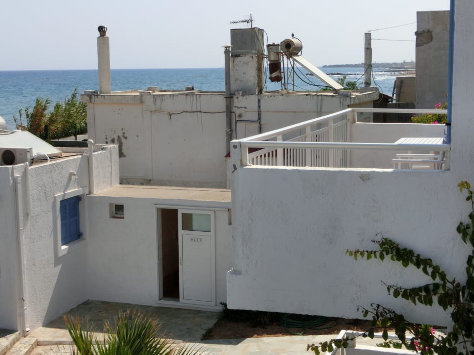 Blick aus Familienzimmer, schrecklicher Meerblick Knossos Beach Bungalows Suites Resort & Spa