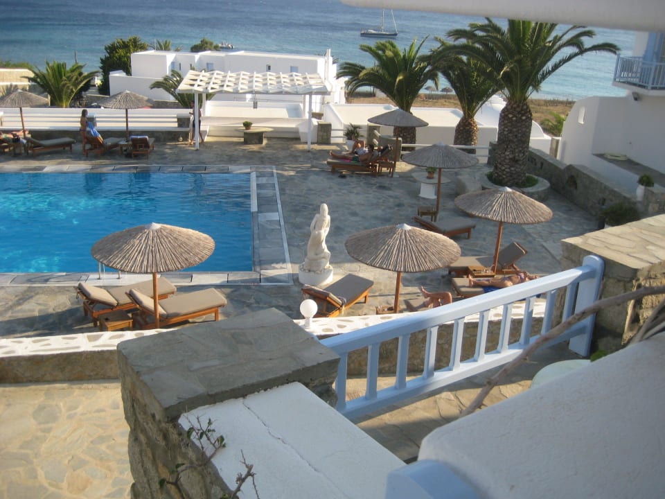 Blick vom Balkon Hotel Manoulas Beach