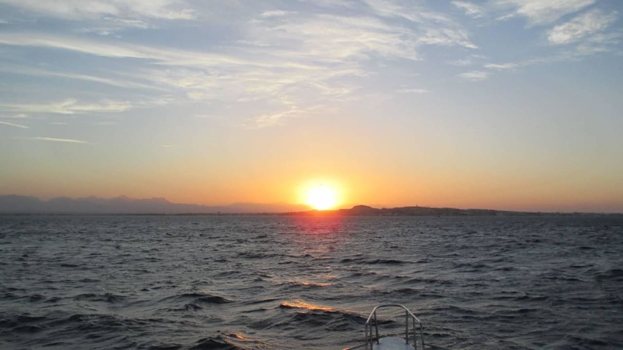 Sonnenuntergang vom Meer aus Beach Albatros Resort