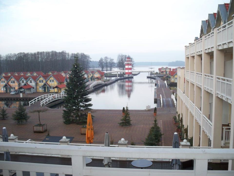 Blick vom Balkon Precise Resort Hafendorf Rheinsberg