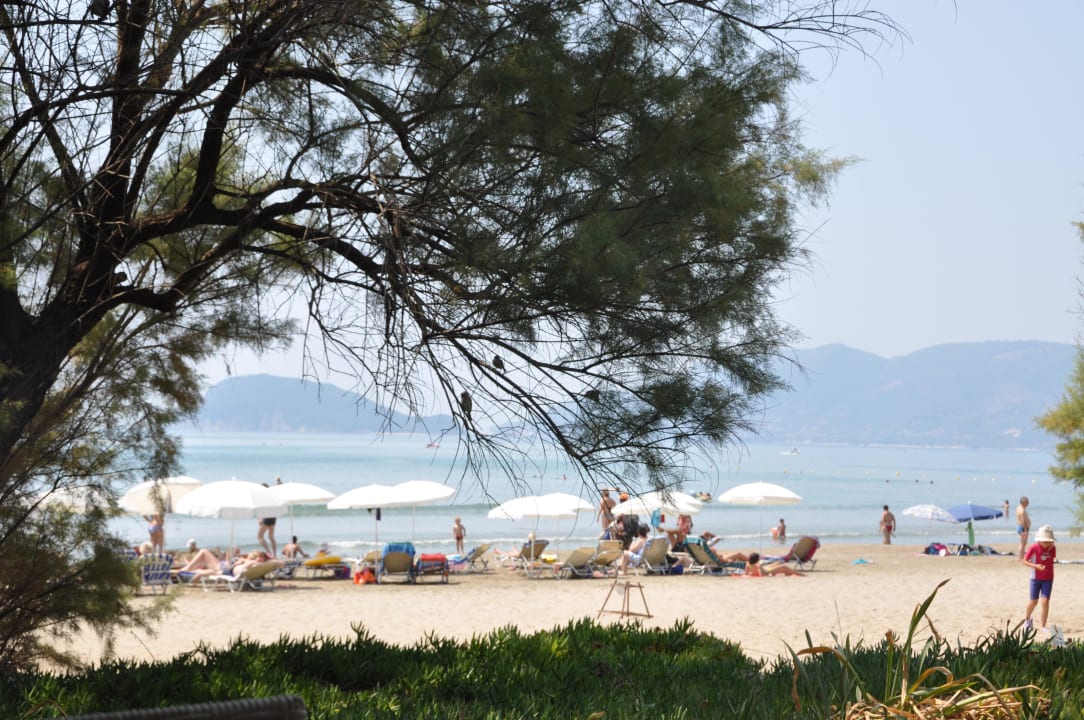 Widok na plażę z baru Domes Aulūs Zante, Autograph Collection