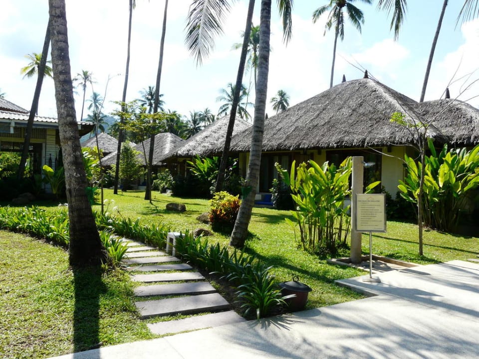 Blick auf den Bungalow Bangsak Village