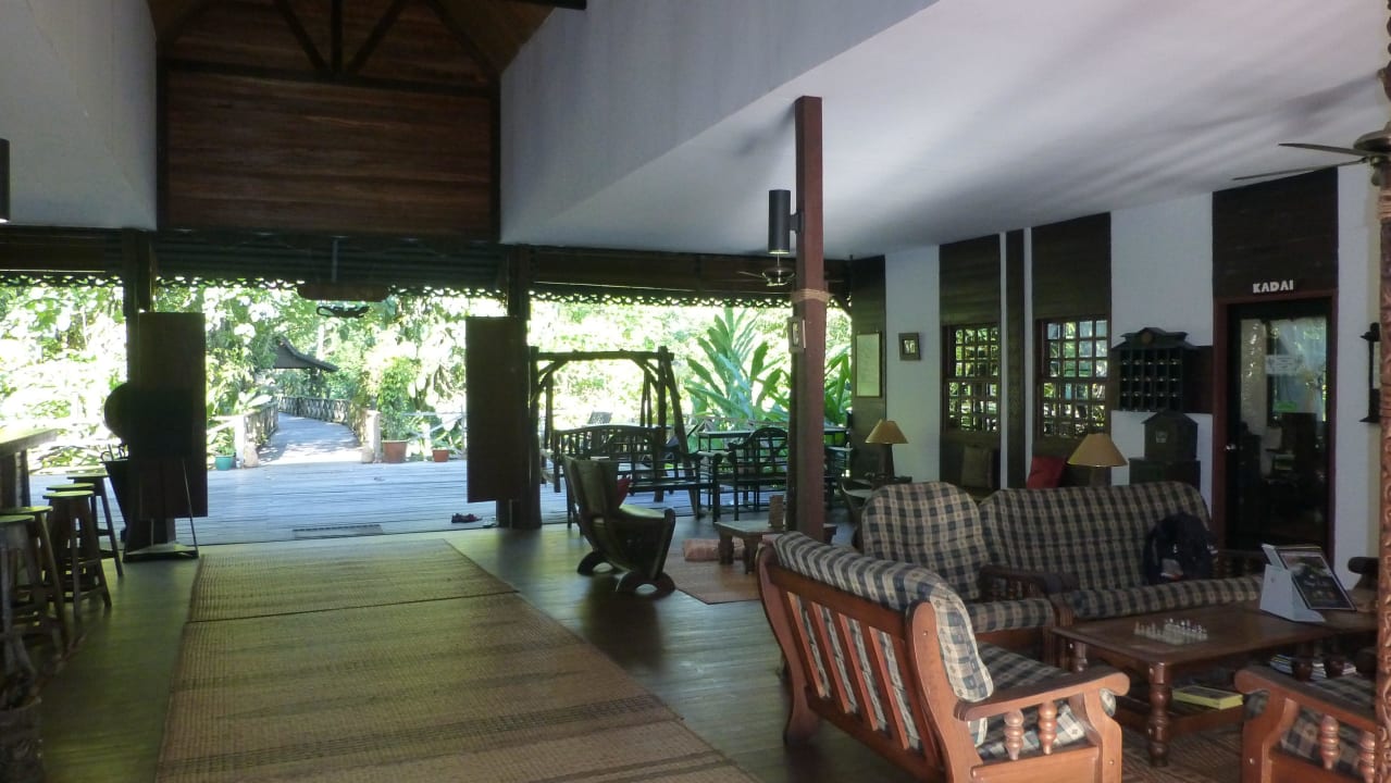 Blick in die Lobby Hotel Sukau Rainforest Lodge