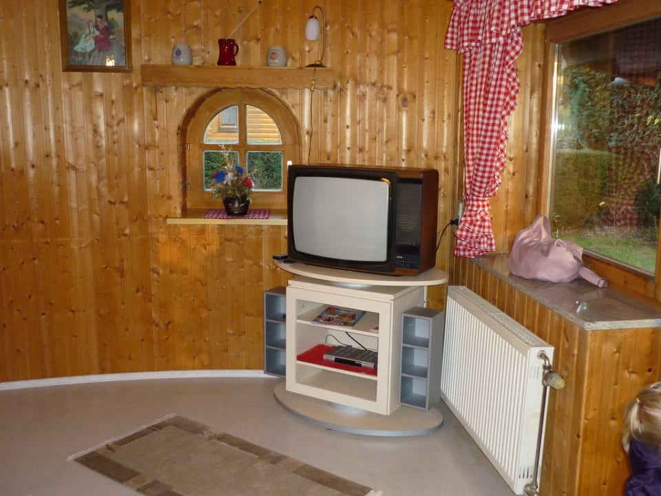TV-Ecke im Wohnzimmer Feriendorf Ulrichsgrün