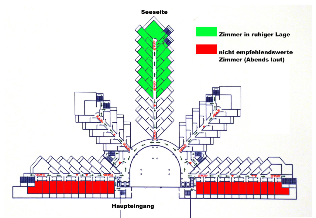 Lage der Zimmer Melia La Palma Hotel