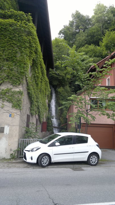 Waterfall next to hotel Hotel Heimgartl