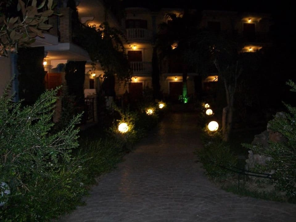 Ogród nocą Plaza Palace Hotel