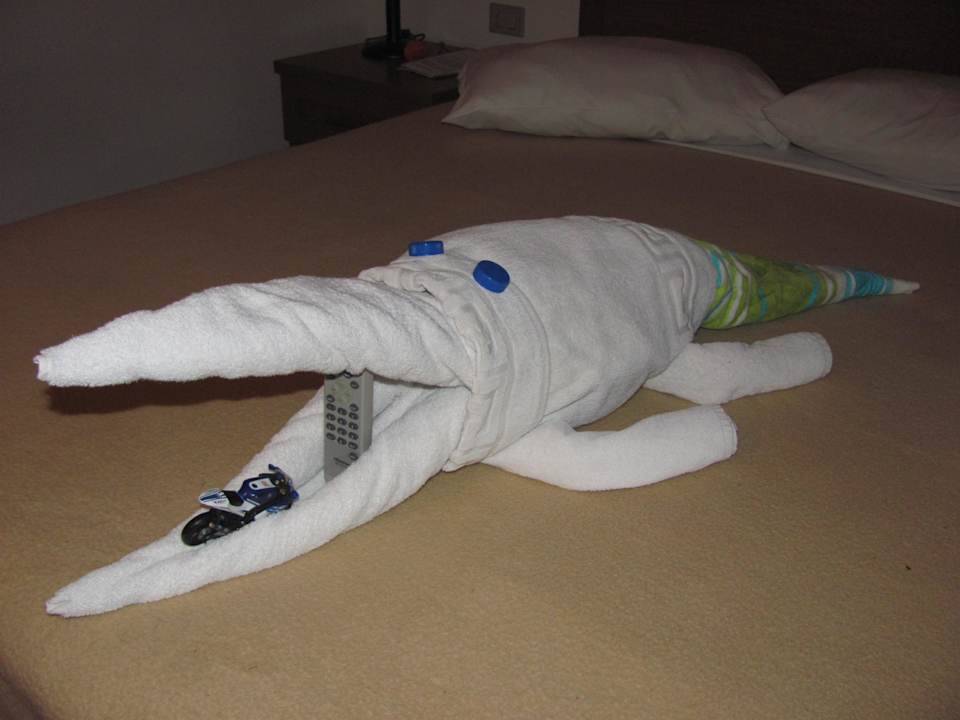 Handtuchkunst Krokodil Le Jardin Aqua Park Resort