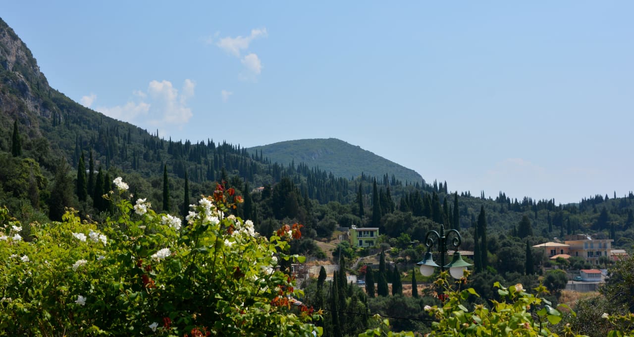 Ausblick vom Pool Odysseus Hotel