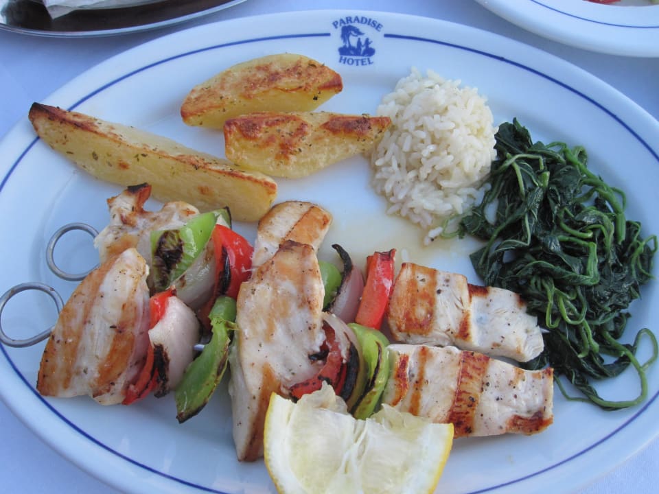 Souvlaki vom Besten! Hotel Paradise