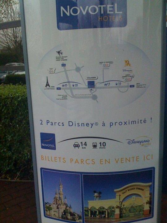 Nah zu Disneys Hotel Novotel Marne La Vallée Collégien