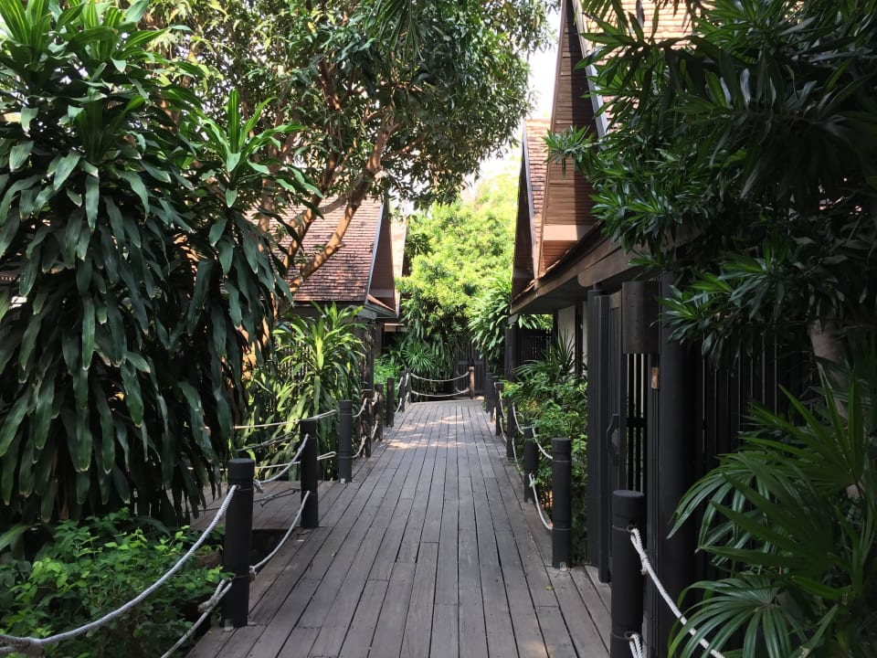 Weg zu den Poolvillen Wyndham Hua Hin Pranburi Resort & Villas