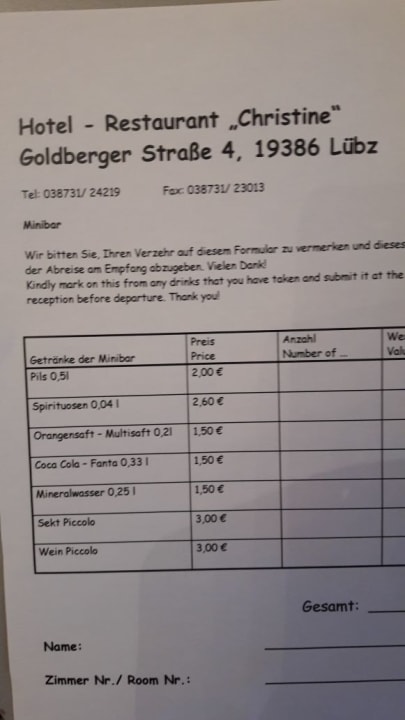 Sonstiges Hotel Christine