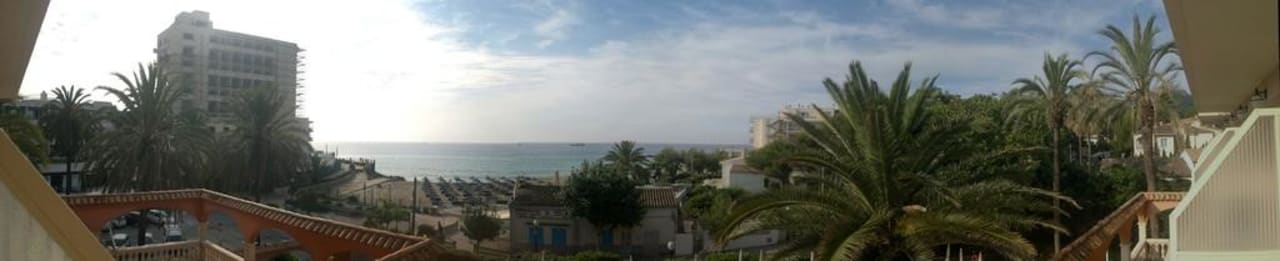 Panoramabild vom Balkon allsun Hotel Lago Playa Park