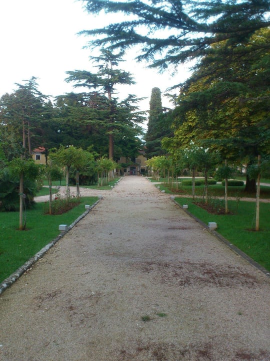 View from the sea to the hotel park Falkensteiner Hotel Adriana