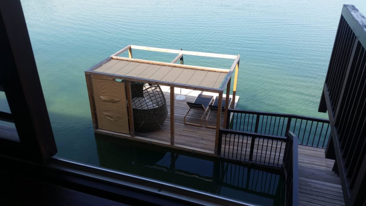 Sicht auf Privatsteg St. Martins Therme & Lodge Hotel